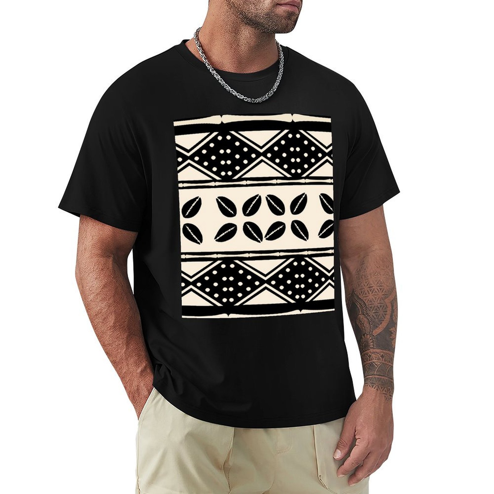 Mudcloth Print Top - African abstract mud cloth pattern T-Shirt