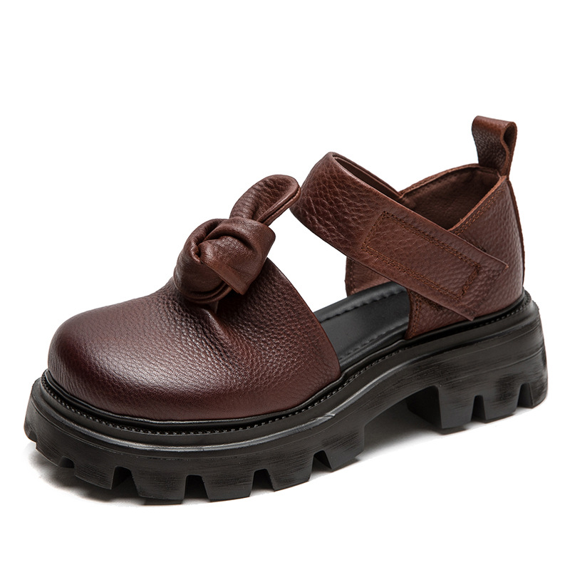 Ethnic Fashion For Women - 5cm Ethnic Knot Platform Wedge Autumn