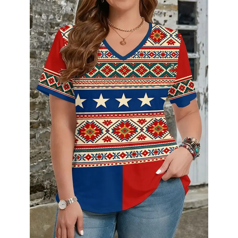 Y2K Ethnic Fashion - Ethnic style t-shirts with 3D print