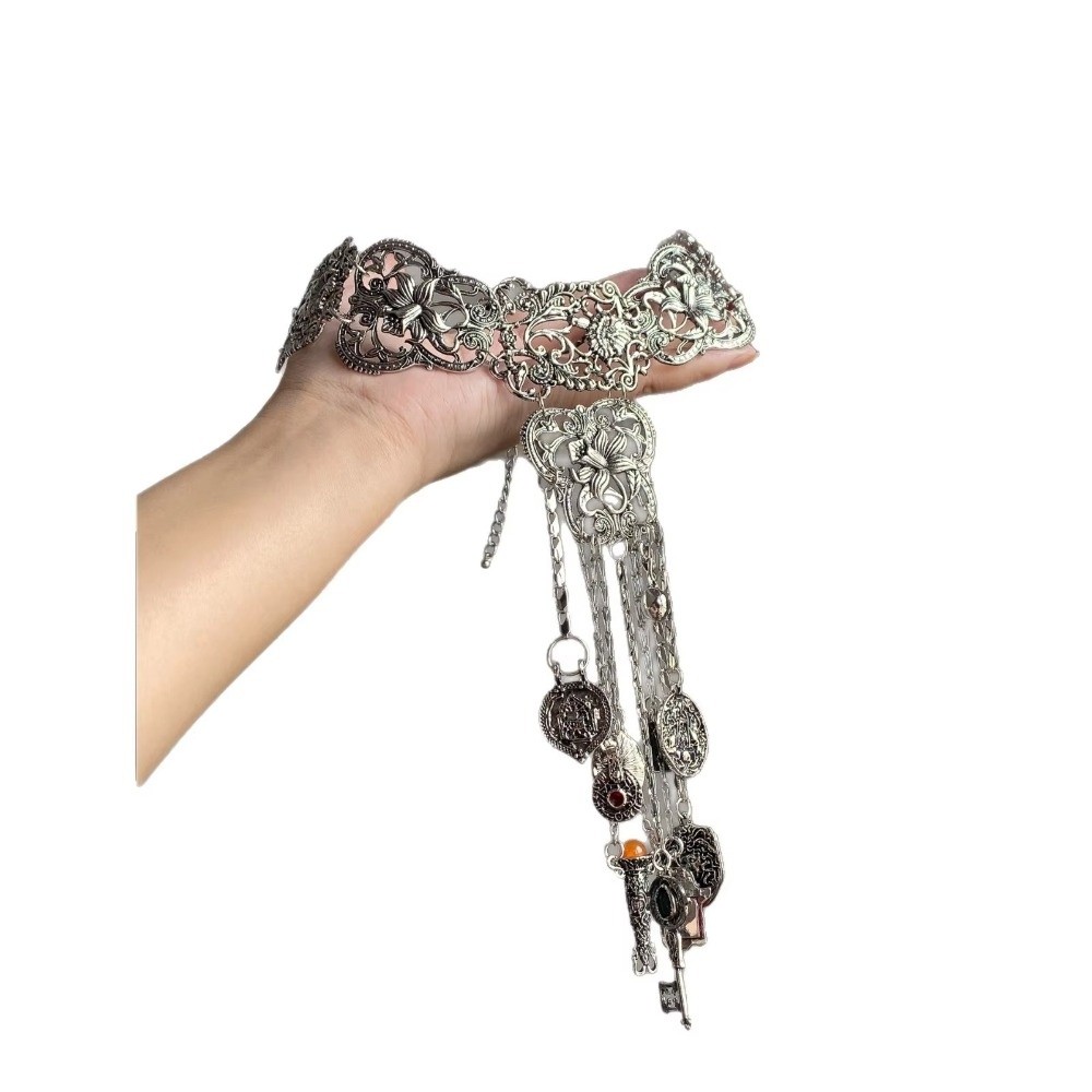 Retro Long Bohemian Necklace E - Y2K Ethnic Fashion ulasan dan harga