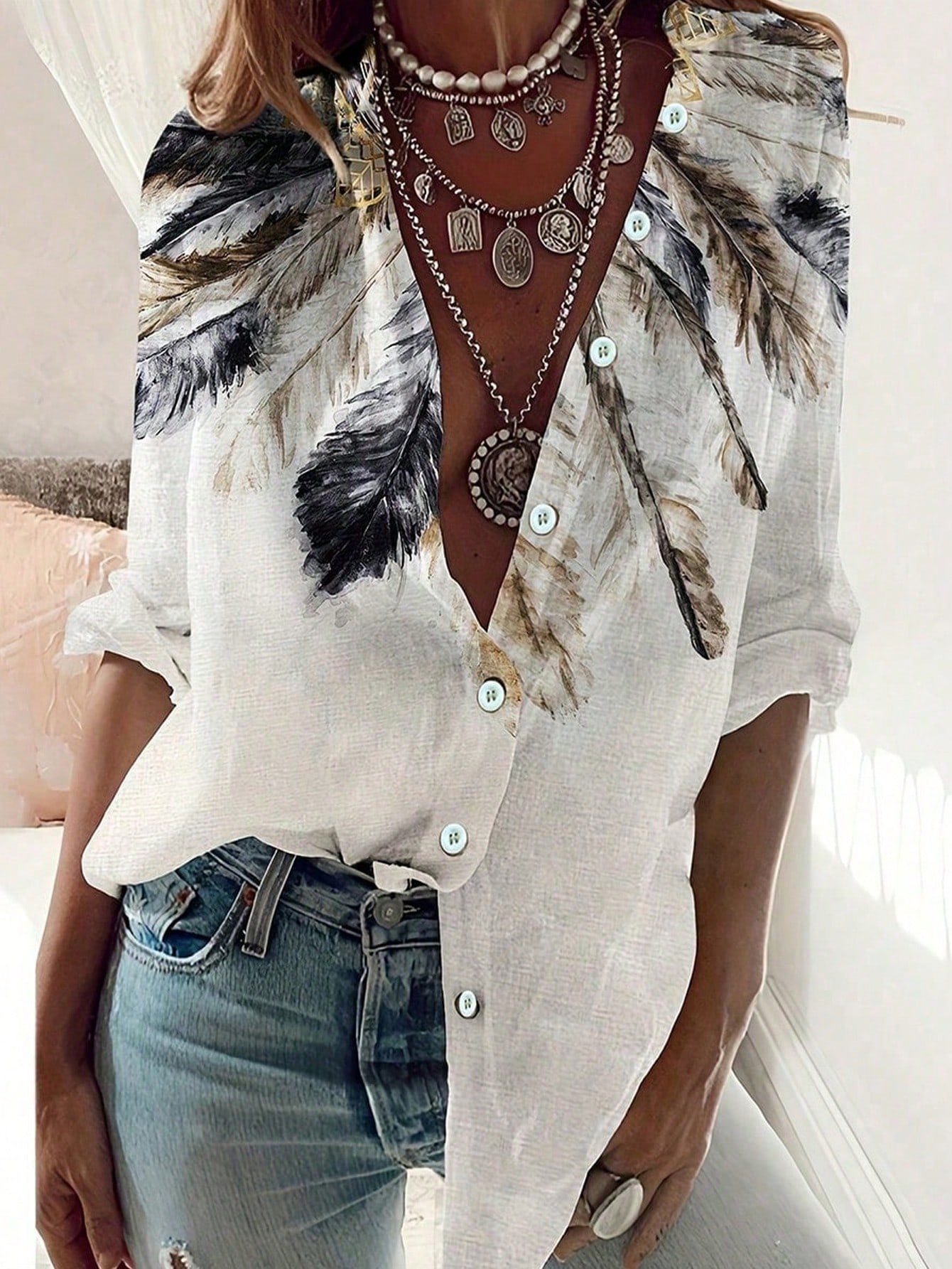 Women's Western ethnic print f - Ethnic Fashion Clothing ulasan dan harga