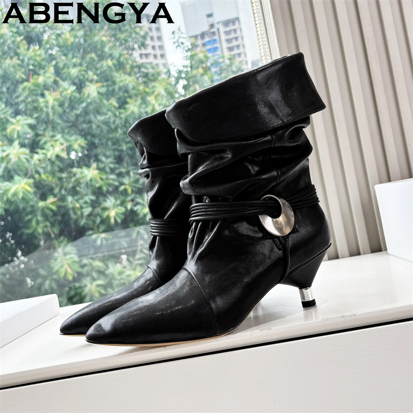 Pointy Toe Kitten Heels Ankle  - Ethnic Fashion Week ulasan dan harga