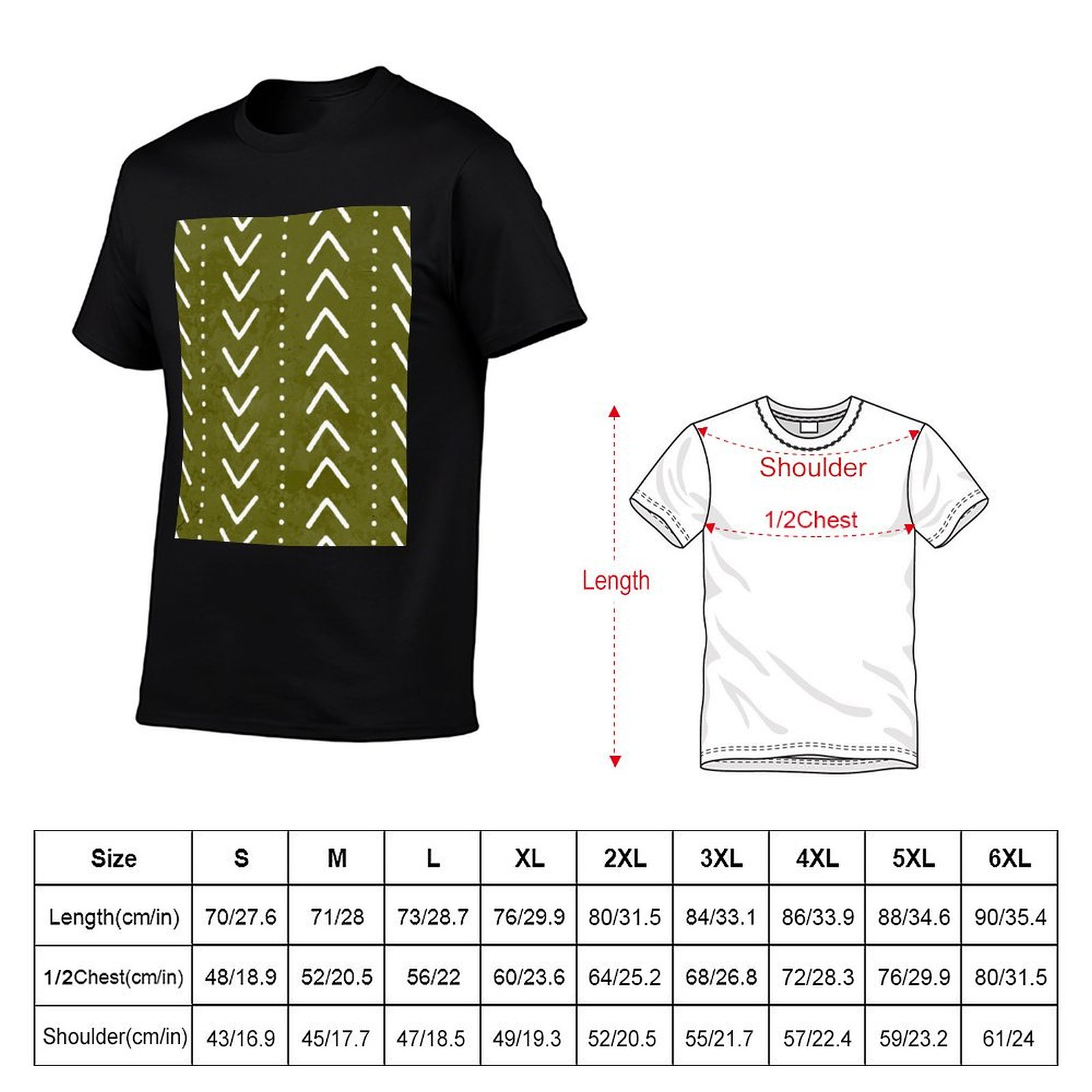 Olive Green Mudcloth Arrows Pa - Mudcloth Print Top ulasan dan harga