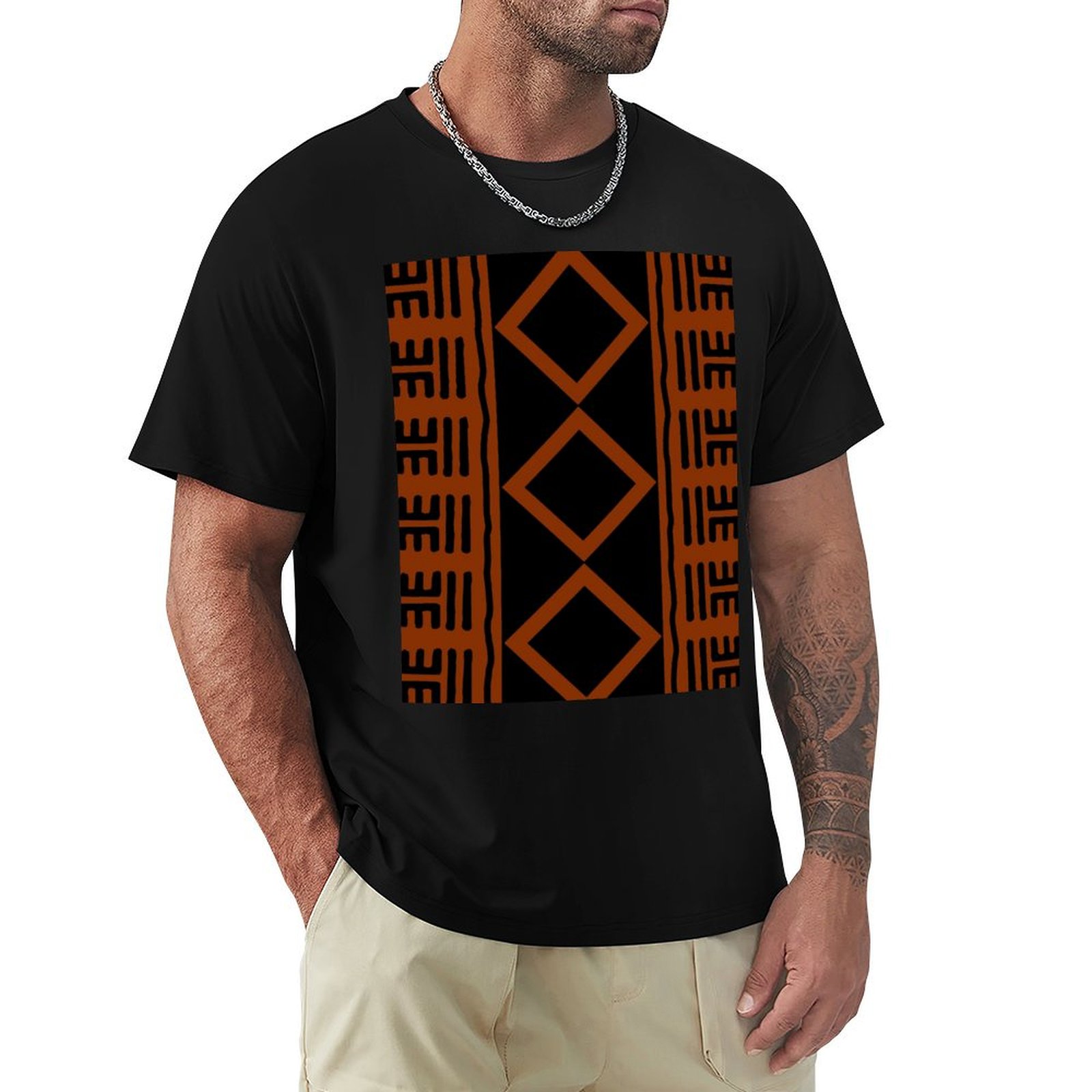 Rust Colored African Mudcloth  - Mudcloth Print Top ulasan dan harga