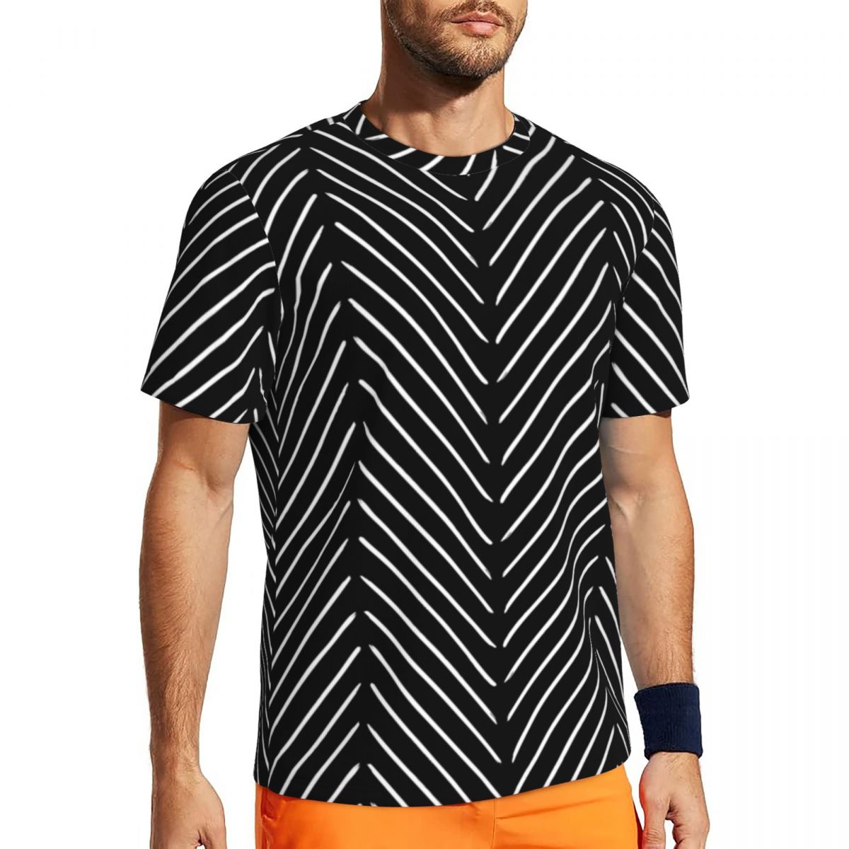 Sportswear T-Shirt Male Retro  - Mudcloth Print Top ulasan dan harga