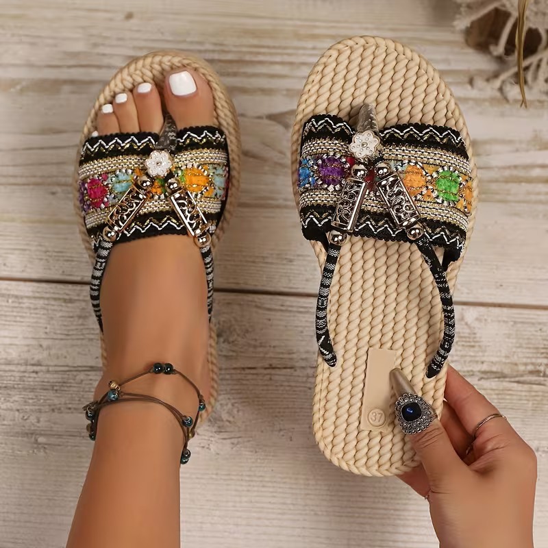 Women Slippers Outdoor Handwov - Ethnic Modern Fashion ulasan dan harga