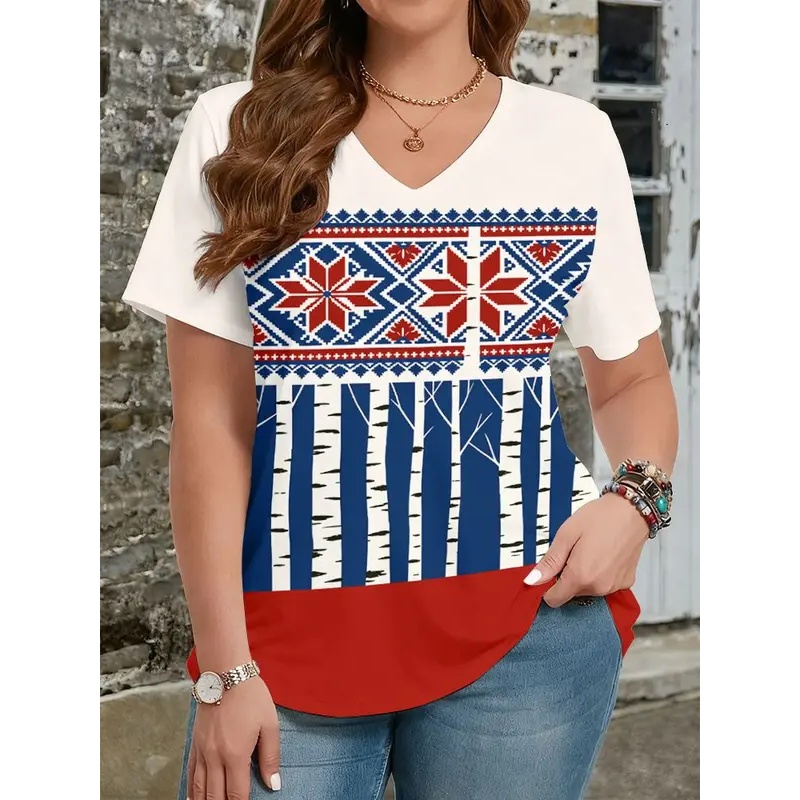 Ethnic style t-shirts with 3D  - Y2K Ethnic Fashion ulasan dan harga