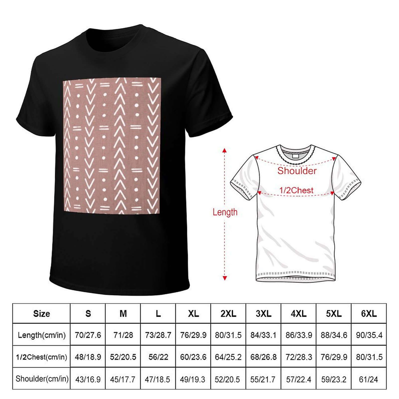 Mudcloth White Geometric Shape - Mudcloth Print Top ulasan dan harga