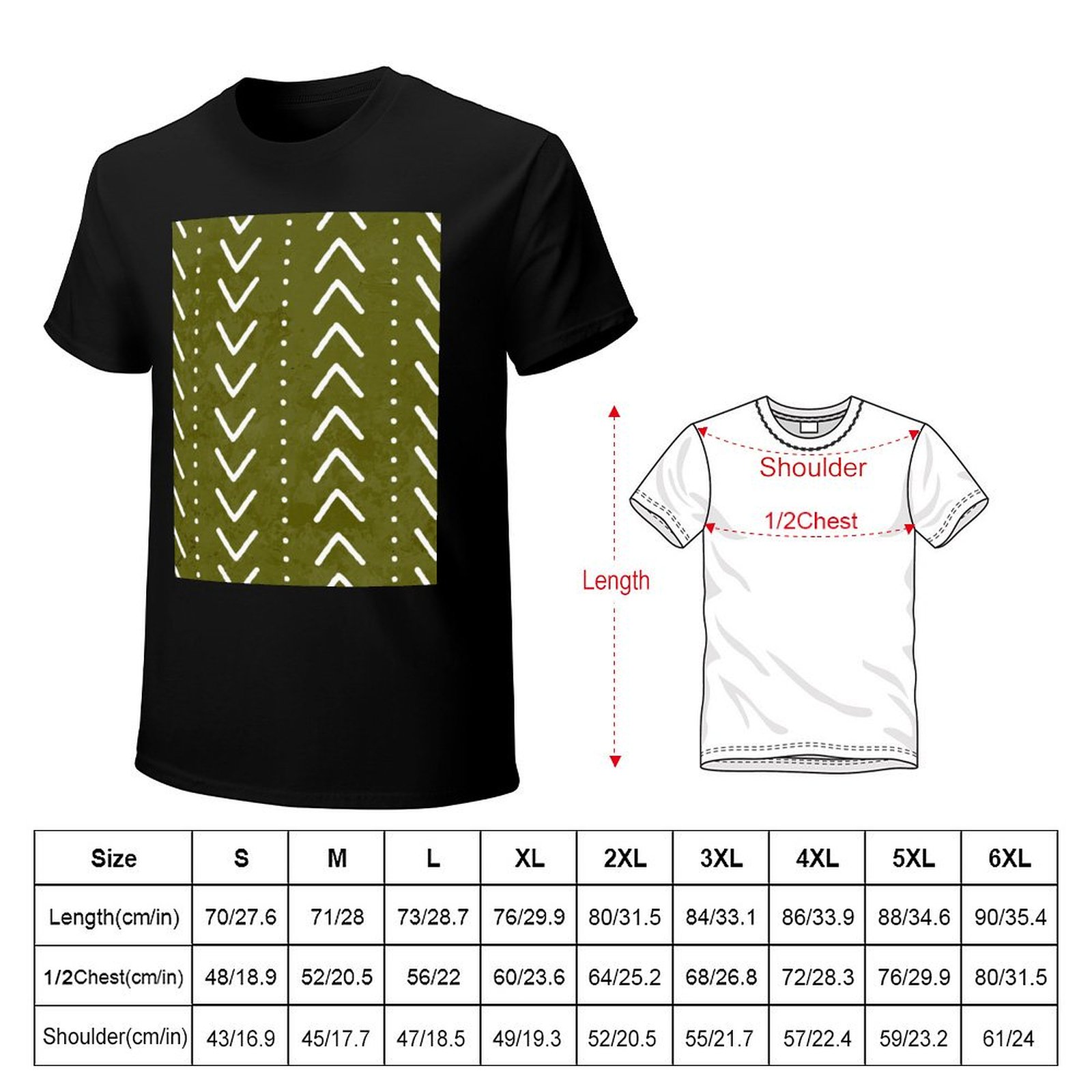 Olive Green Mudcloth Arrows Pa - Mudcloth Print Top ulasan dan harga