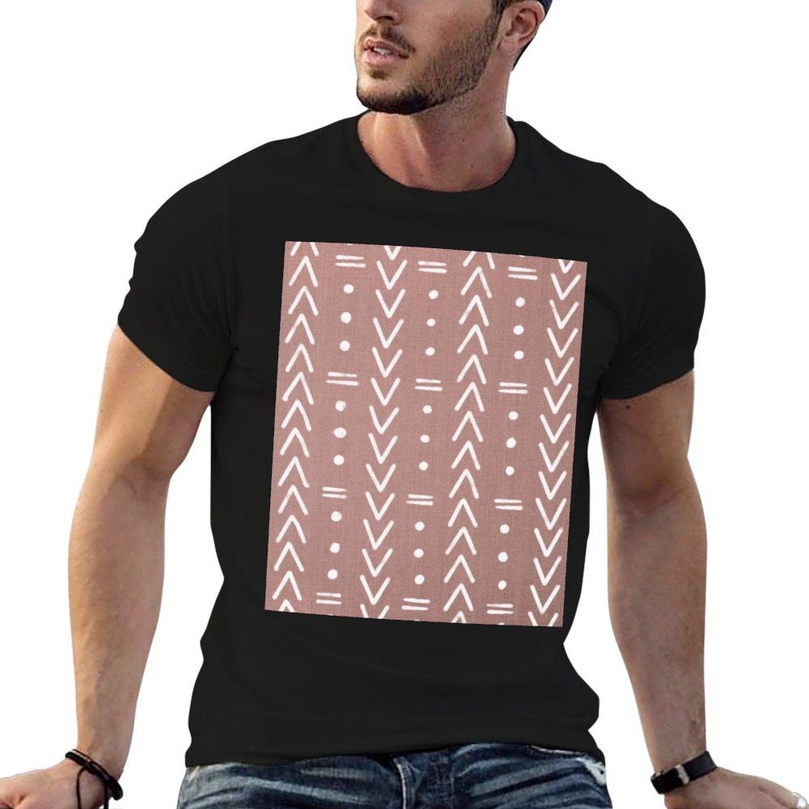 Mudcloth White Geometric Shape - Mudcloth Print Top ulasan dan harga