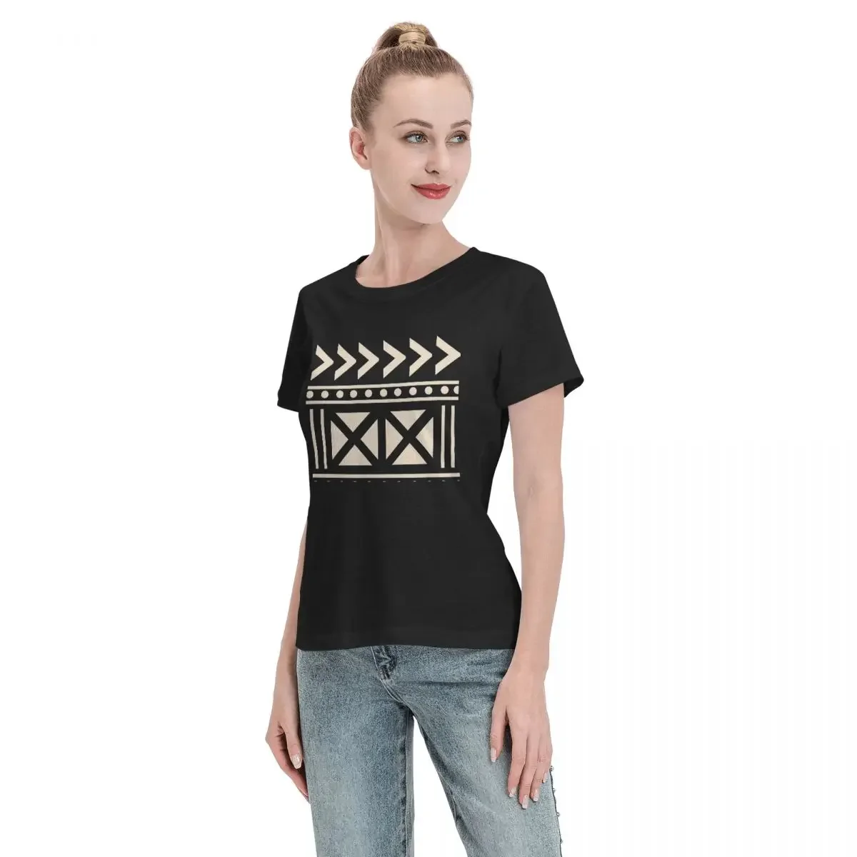 Women T-Shirt African Mud Clot - Mudcloth Print Top ulasan dan harga