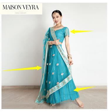 India Women's Saree Embroidery - Saree Georgette Women ulasan dan harga