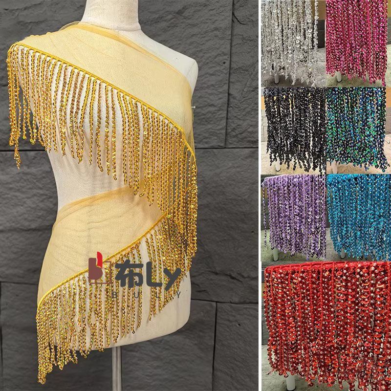 15cm Beaded Sequin Tassel Frin - Ethnic Fashion Designer ulasan dan harga