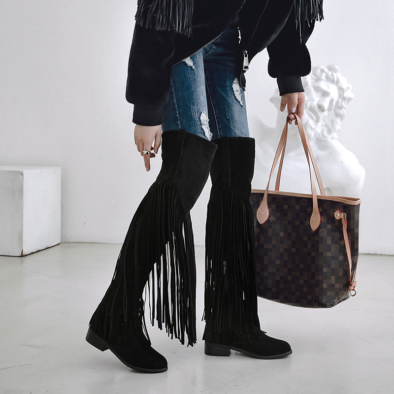 2026 Fashion Boho Knee High Bo - Ethnic Fashion For Women ulasan dan harga
