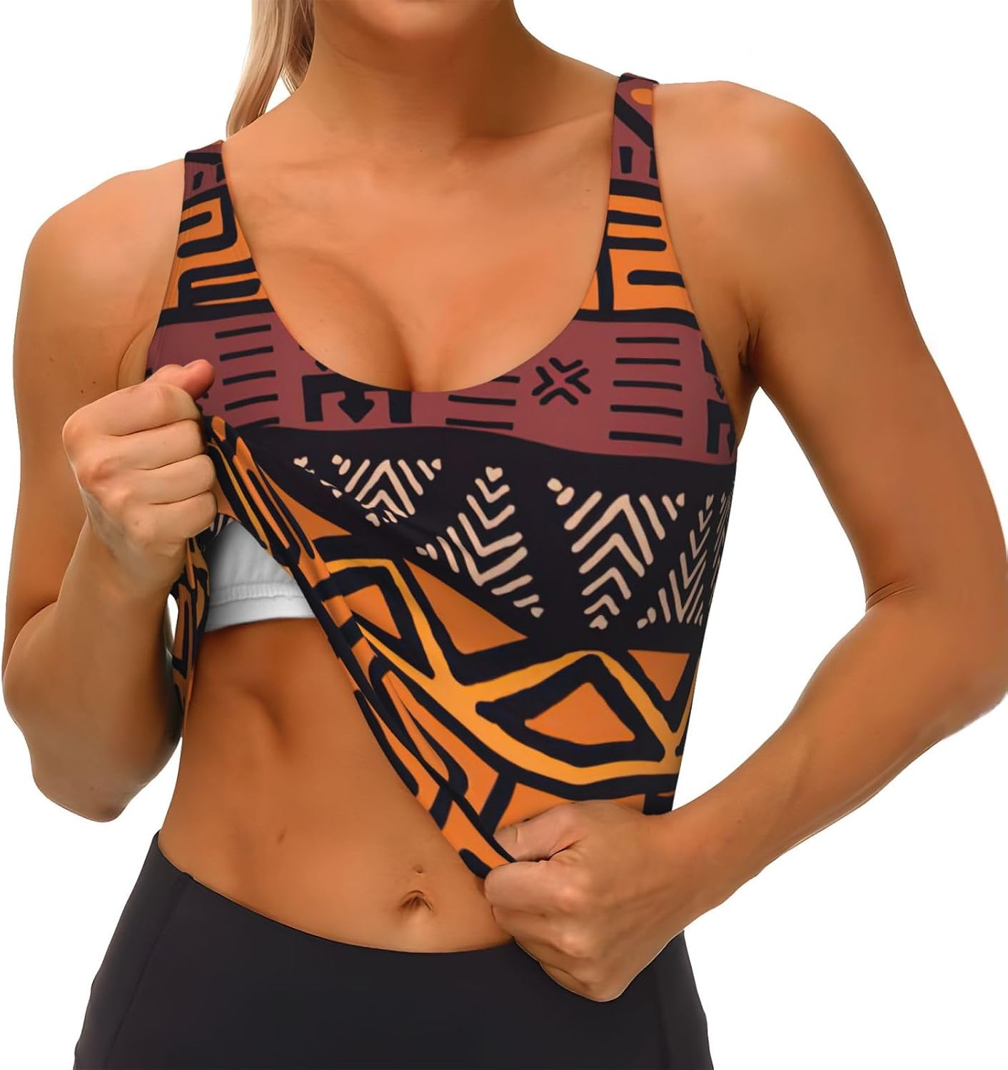 African Mud Cloth Tribal Print - Mudcloth Print Top ulasan dan harga