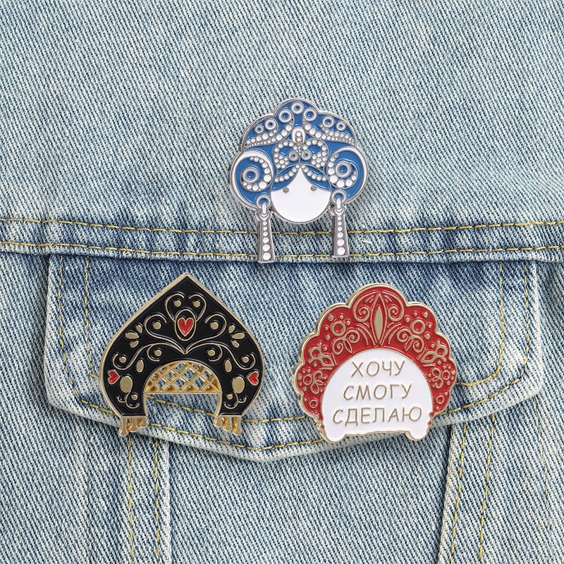 Russian Kokoshnik Enamel Pins  - Ethnic Fashion Quotes ulasan dan harga