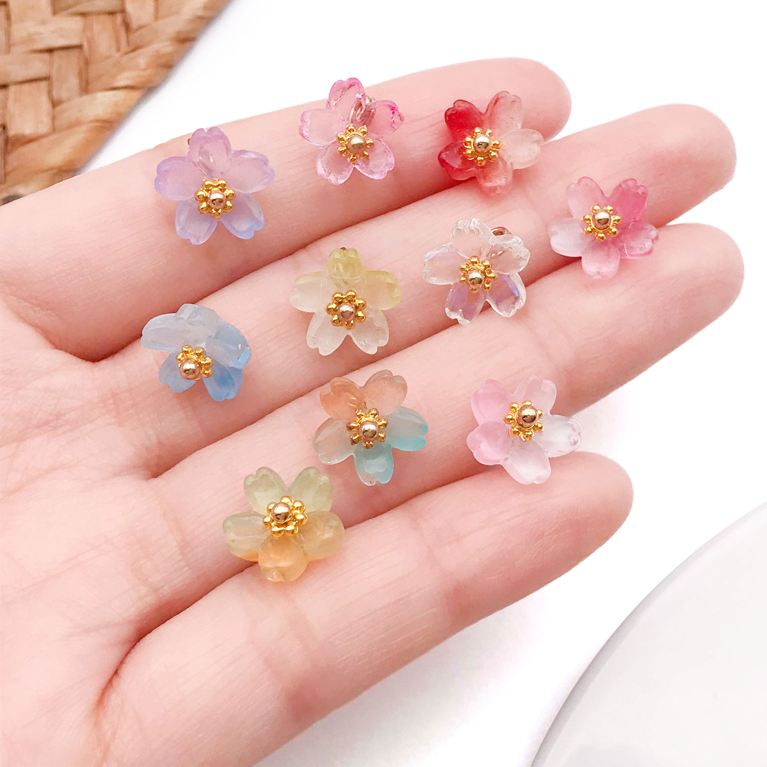 10/20pcs Vibrant Glass Cherry  - Ethnic Modern Fashion ulasan dan harga