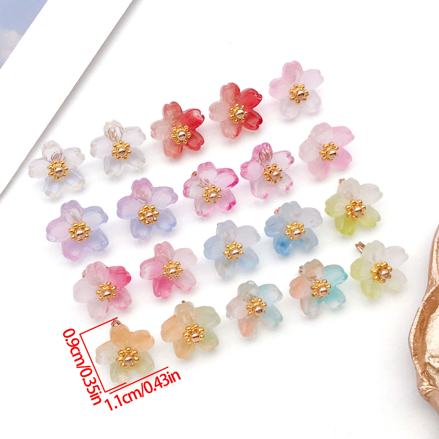 10/20pcs Vibrant Glass Cherry  - Ethnic Modern Fashion ulasan dan harga
