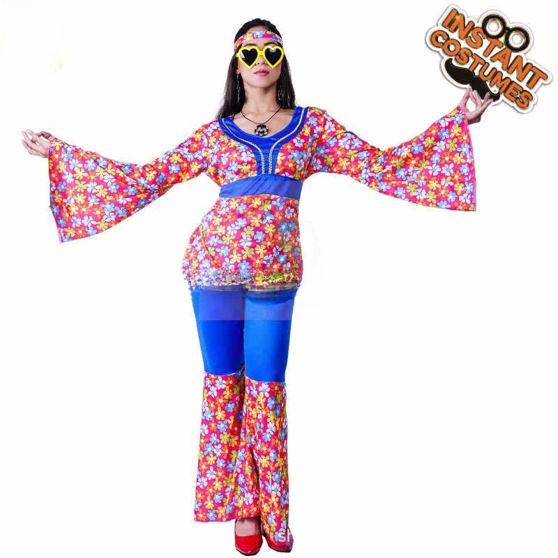 Women's Big Flower Hippie Suit - Ethnic Fashion Clothing ulasan dan harga